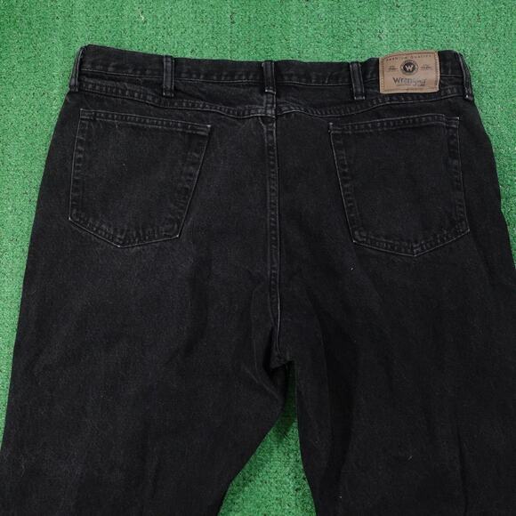 Vintage Wrangler Jeans Mens 42x30 (40x29.5) Black Authentic 97601CB Straight Leg - Picture 5 of 8